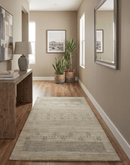 Beige and Gray Hand Knotted Wool Southwestern Gabbeh Area Rug - 5x7 Coarse Weave