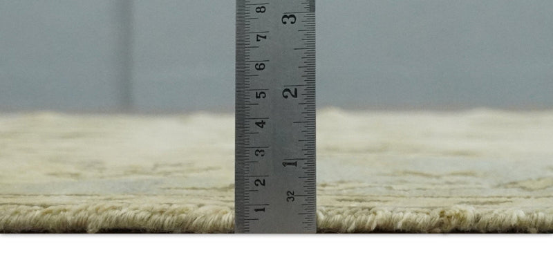 5x7 Hand Knotted Beige, Silver and Brown Traditional oushak Wool Area Rug | N34157