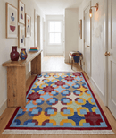 Multicolor Wool Area Rug 5x7 - Modern Southwestern Hand Woven