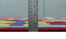 Multicolor Wool Area Rug 5x7 - Modern Southwestern Hand Woven