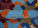 Multicolor Wool Area Rug 5x7 - Modern Southwestern Hand Woven