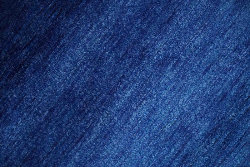 5x7 Ombre Premium look Blue Wool Hand Woven Southwestern Gabbeh Rug