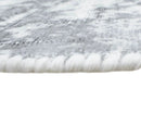 Ready to Ship Silver And Ivory Modern Abstract Hand Loom 5x7.6 Viscose Rug by The Rug Decor