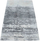 Ready to Ship Silver And Ivory Modern Abstract Hand Loom 5x7.6 Viscose Rug by The Rug Decor