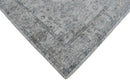 Silver and Gray Transitional Hand Loomed Wool Area Rug - 5x7
