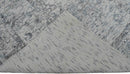 Silver and Gray Transitional Hand Loomed Wool Area Rug - 5x7