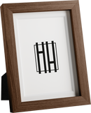 Walnut Oak Glass Picture Frame