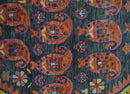 Charcoal Rust Beige Traditional Heriz Hand-Knotted Wool Area Rug