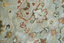 Wool Area Rug Peach and Beige Hand Knotted Traditional Oushak by The Rug Decor