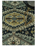 Blue Ivory Olive Hand Knotted Wool Area Rug - Traditional Oriental by The Rug Decor