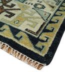 Blue Ivory Olive Hand Knotted Wool Area Rug - Traditional Oriental by The Rug Decor