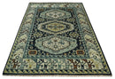 Blue Ivory Olive Hand Knotted Wool Area Rug - Traditional Oriental by The Rug Decor