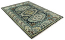 Blue Ivory Olive Hand Knotted Wool Area Rug - Traditional Oriental by The Rug Decor