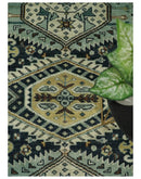 Blue Ivory Olive Hand Knotted Wool Area Rug - Traditional Oriental by The Rug Decor