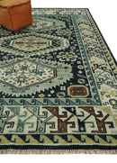 Blue Ivory Olive Hand Knotted Wool Area Rug - Traditional Oriental by The Rug Decor