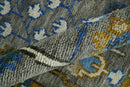 Hand Knotted Charcoal and Ivory Traditional Vintage Style Custom Made Wool Area Rug