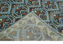 Charcoal Blue and Ivory Traditional Hand Knotted Wool Area Rug - Multi Size by The Rug Decor