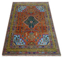 Wool Area Rug - Hand Knotted Multi Color Traditional Floral
