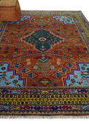 Wool Area Rug - Hand Knotted Multi Color Traditional Floral