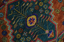 Wool Area Rug - Hand Knotted Multi Color Traditional Floral