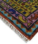 Wool Area Rug - Hand Knotted Multi Color Traditional Floral