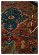 Wool Area Rug - Hand Knotted Multi Color Traditional Floral
