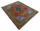 Wool Area Rug - Hand Knotted Multi Color Traditional Floral