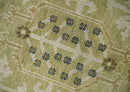 Hand Knotted Custom Made Olive, Silver and Beige Traditional Wool Rug
