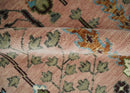 Custom Made Runner Rug Pink And Olive Tree of life Hand Knotted by The Rug Decor