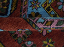 Rust and Blue Hand Knotted Wool Area Rug Traditional Antique by The Rug Decor