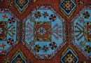 Rust and Blue Hand Knotted Wool Area Rug Traditional Antique by The Rug Decor
