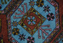 Rust and Blue Hand Knotted Wool Area Rug Traditional Antique by The Rug Decor