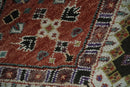 Hand Knotted Wool Area Rug - Rust Ivory Black Traditional Antique by The Rug Decor