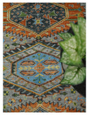 Wool Area Rug Silver and Rust Oriental Hand Knotted Traditional Living Room by The Rug Decor