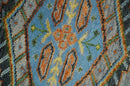 Wool Area Rug Silver and Rust Oriental Hand Knotted Traditional Living Room by The Rug Decor