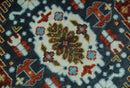 Ivory Rust Gray Wool Area Rug - Hand Knotted Oriental Traditional by The Rug Decor
