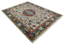 Ivory Rust Gray Wool Area Rug - Hand Knotted Oriental Traditional by The Rug Decor