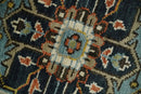 Wool Area Rug - Rust Blue Aqua Traditional Heriz Hand Knotted by The Rug Decor