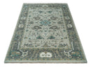 Silver, Gray and Brown Traditional Oriental Oushak Hand Knotted Multi Size wool Area Rug