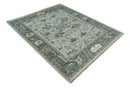 Silver Gray Brown Oriental Oushak Hand Knotted Wool Area Rug by The Rug Decor