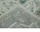 Silver, Gray and Brown Traditional Oriental Oushak Hand Knotted Multi Size wool Area Rug