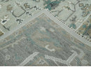 Silver Gray Brown Oriental Oushak Hand Knotted Wool Area Rug by The Rug Decor