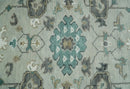 Silver, Gray and Brown Traditional Oriental Oushak Hand Knotted Multi Size wool Area Rug
