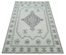 5x8, 6x9, 8x10 and 9x12 Ivory and Peach Persian Style Antique Oriental Tribal Hand Tufted Wool Area Rug |  TRI3