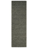 Charcoal Gray Wool Blend Hand Woven Chunky Textured Area Rug with Felted Finish by The Rug Decor