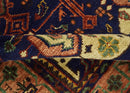 Custom Made Hand Knotted Traditional Rust And Blue Runner Wool Rug by The Rug Decor