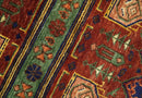 Custom Made Hand Knotted Traditional Rust And Blue Runner Wool Rug by The Rug Decor