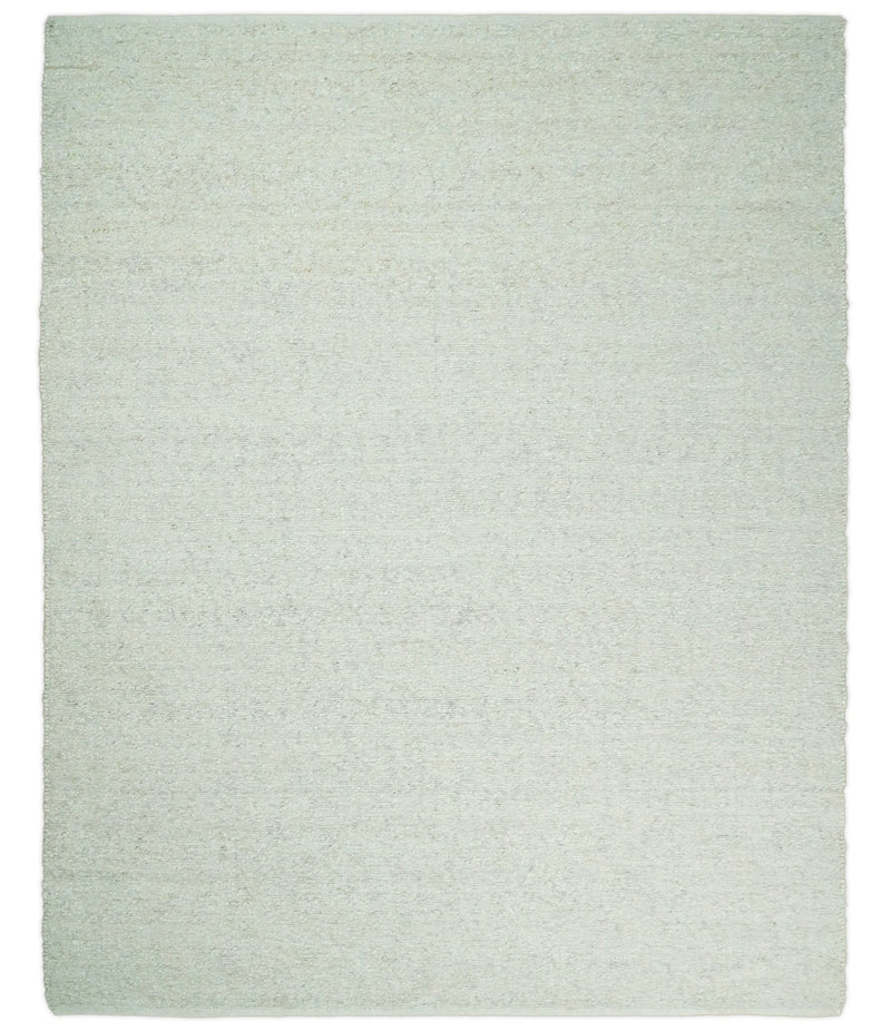 5x8, 6x9 and 8x10 Chunky Soft Flatweave Solid White Handwoven Area Rug | BER3