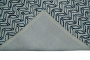 Contemporary Farmhouse Leaf's Hand Tufted Silver and Blue Loop Multi Size Wool Rug
