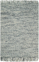 Beige and Charcoal Premium Wool Area Rug - Hand Made Classic by The Rug Decor